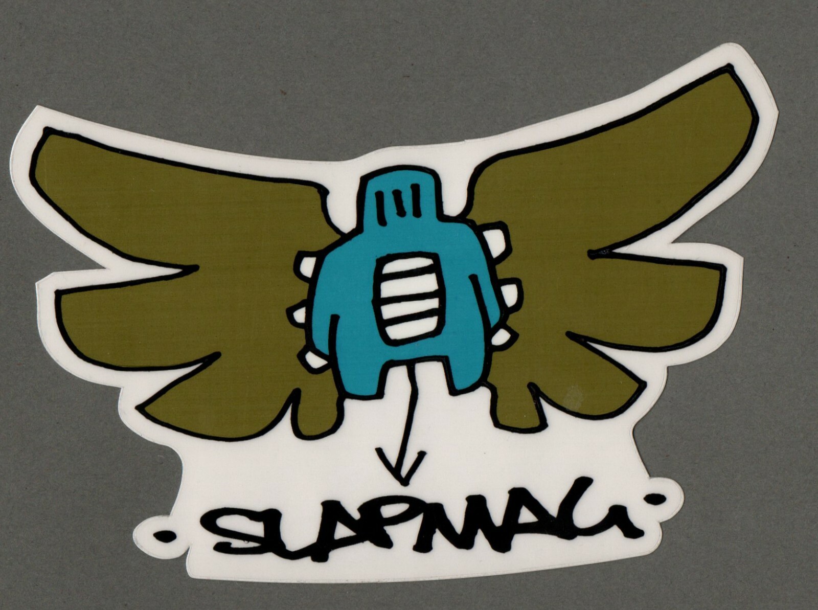 90's SLAP SKATEBOARDING SLAPMAG magazine NOS Angel DIE CUT STICKER
