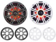 (2) KICKER 45KM654L 6.5" 390w Marine LED Speakers w/Charcoal+White Grilles KM65