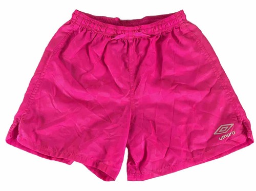 Vintage Girls Youth Small Umbro Checker Shorts Pink Soccer