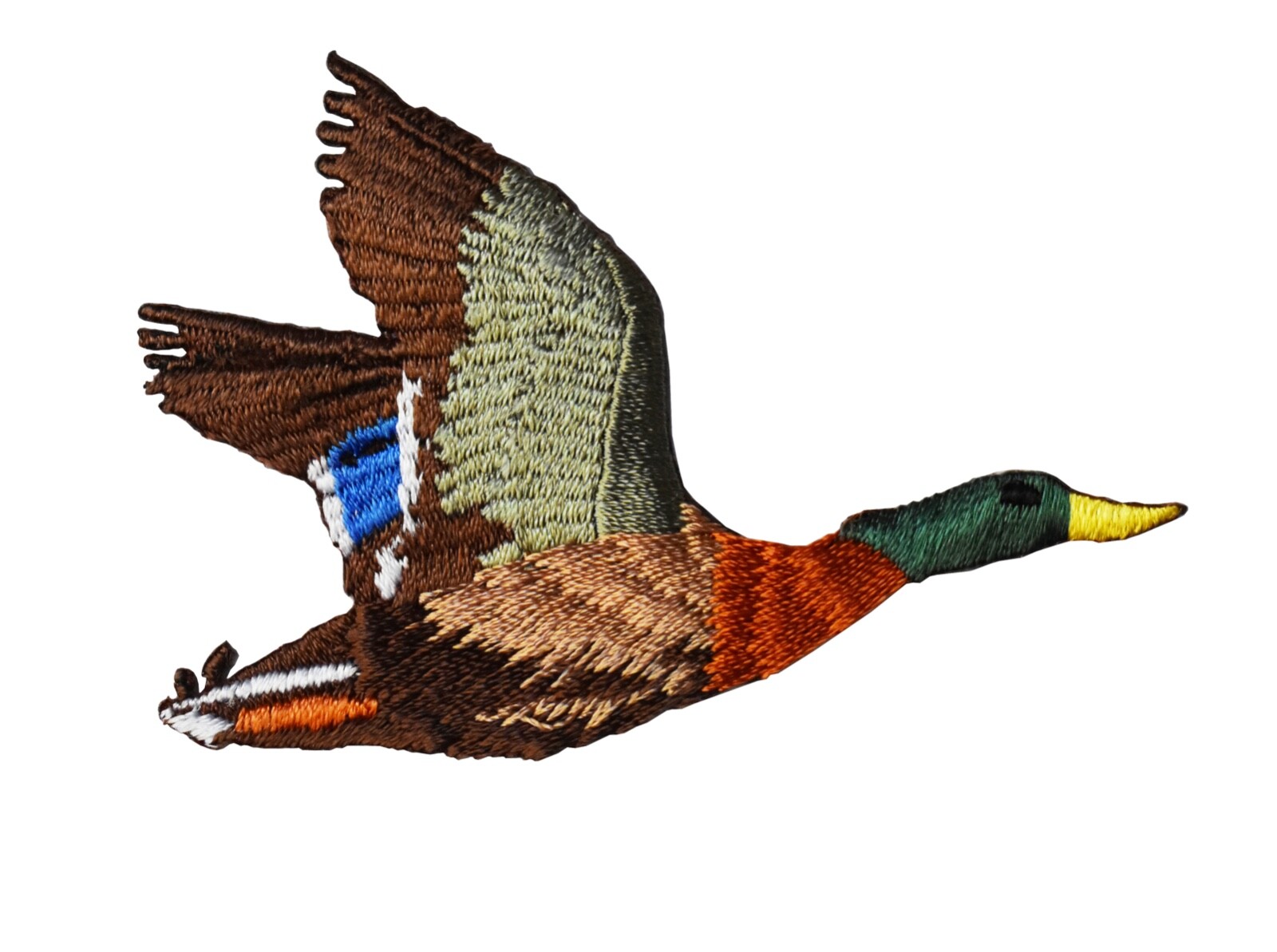 #5208 3" Flying Drake Mallard , Duck  Water Fowl Animal Applique Patch-Left