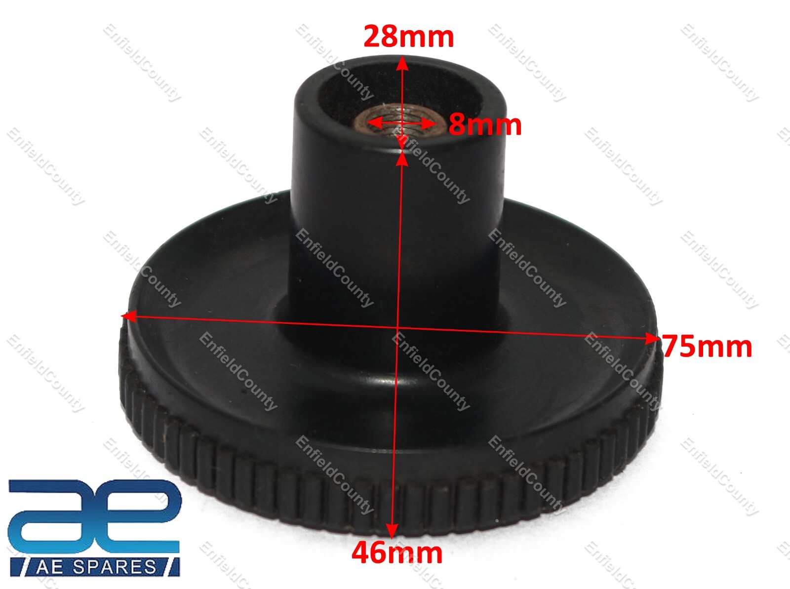 Fits for Norton Bikes Steering Damper Knob Bakelite Black 