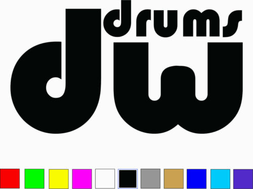 DW DRUMS Logo Vinyl Decal Die Cut Sticker