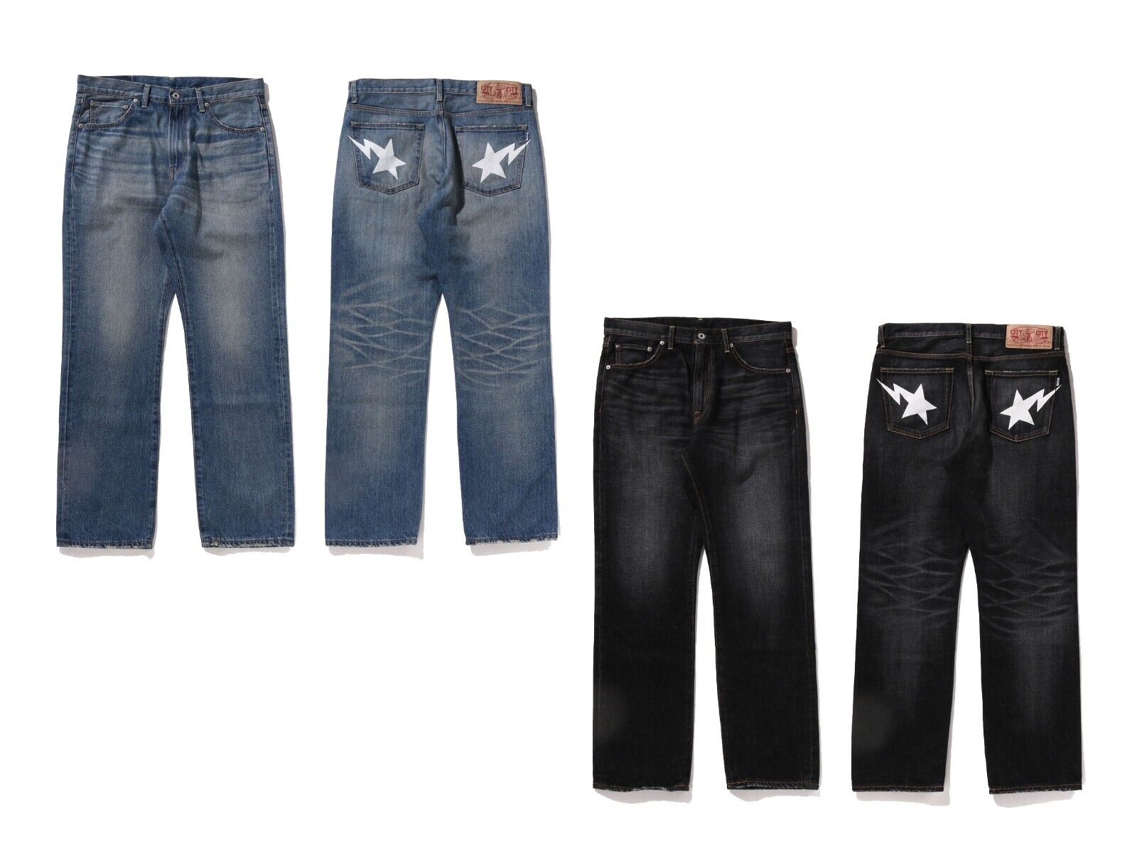 A BATHING APE Men's STA REGULAR FIT DENIM PANTS 1L30150003 b A BATHING APE Men's STA REGULAR FIT DENIM PANTS 1L30150003 b