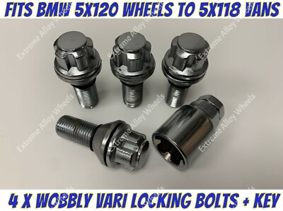Alloy Wheel Wobbly Vari Locking Bolts Fits Bmw Wheels To Renault Trafic 5x118 