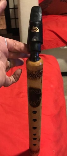 Bamboo saxaflute BAMBOO SAX Key B5 Xaphoon.  RICO ROYAL MOUTHPIECE RARE! Signed
