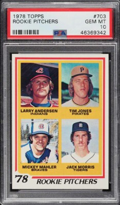 1978 Topps 703 Rookie Pitchers Jack Morris PSA 10 46369342