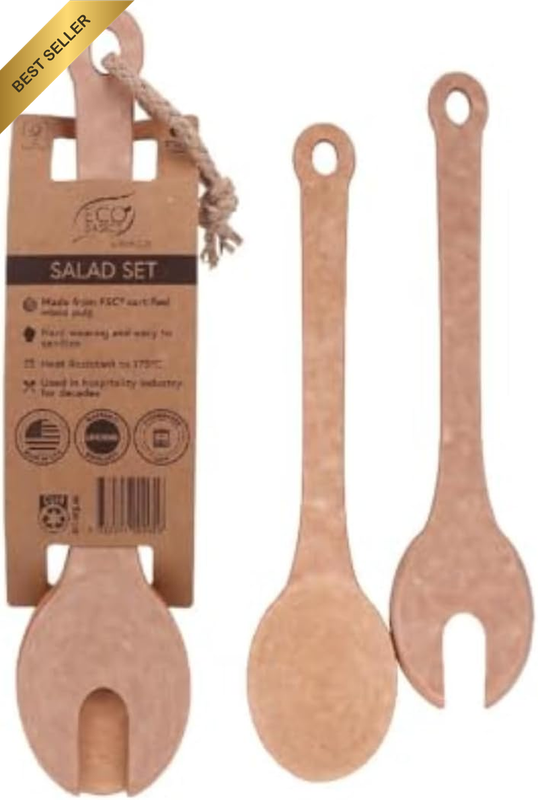 Wooden Spoon and Fork Salad Set, FSC® Certified Wood, Made in USA, Heat Resistan