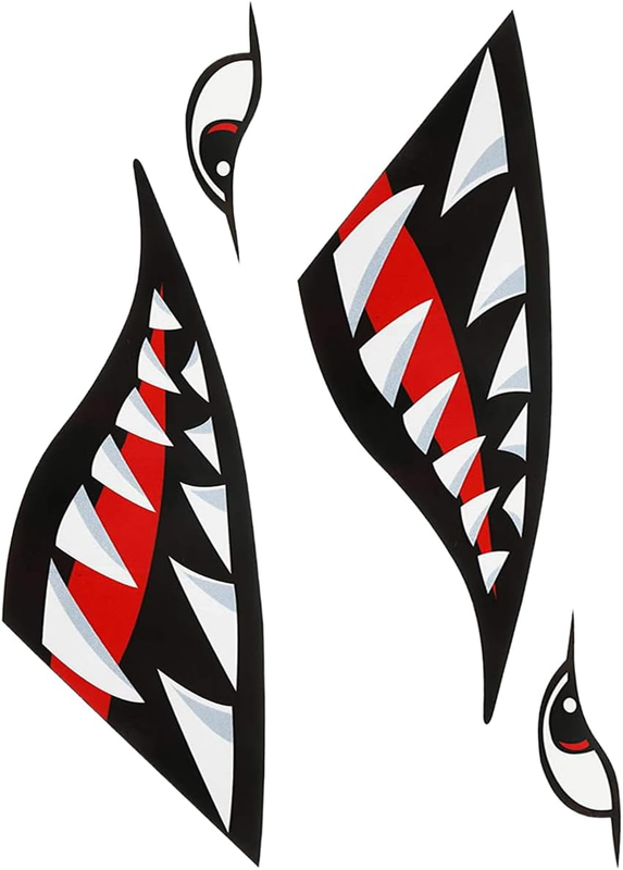 Stickers, Reflective Shark Teeth Mouth Decals