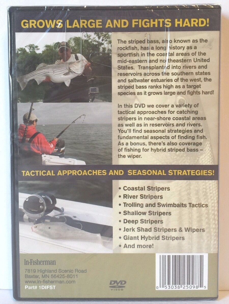 In-Fisherman Striper Tactics DVD Video Bass Sport Fishing Baits Lures Fish