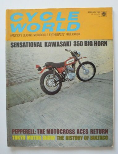 CYCLE WORLD January 1970 Kawasaki 350 Big Horn Bultaco Lobito MkII 100 Baja 1000