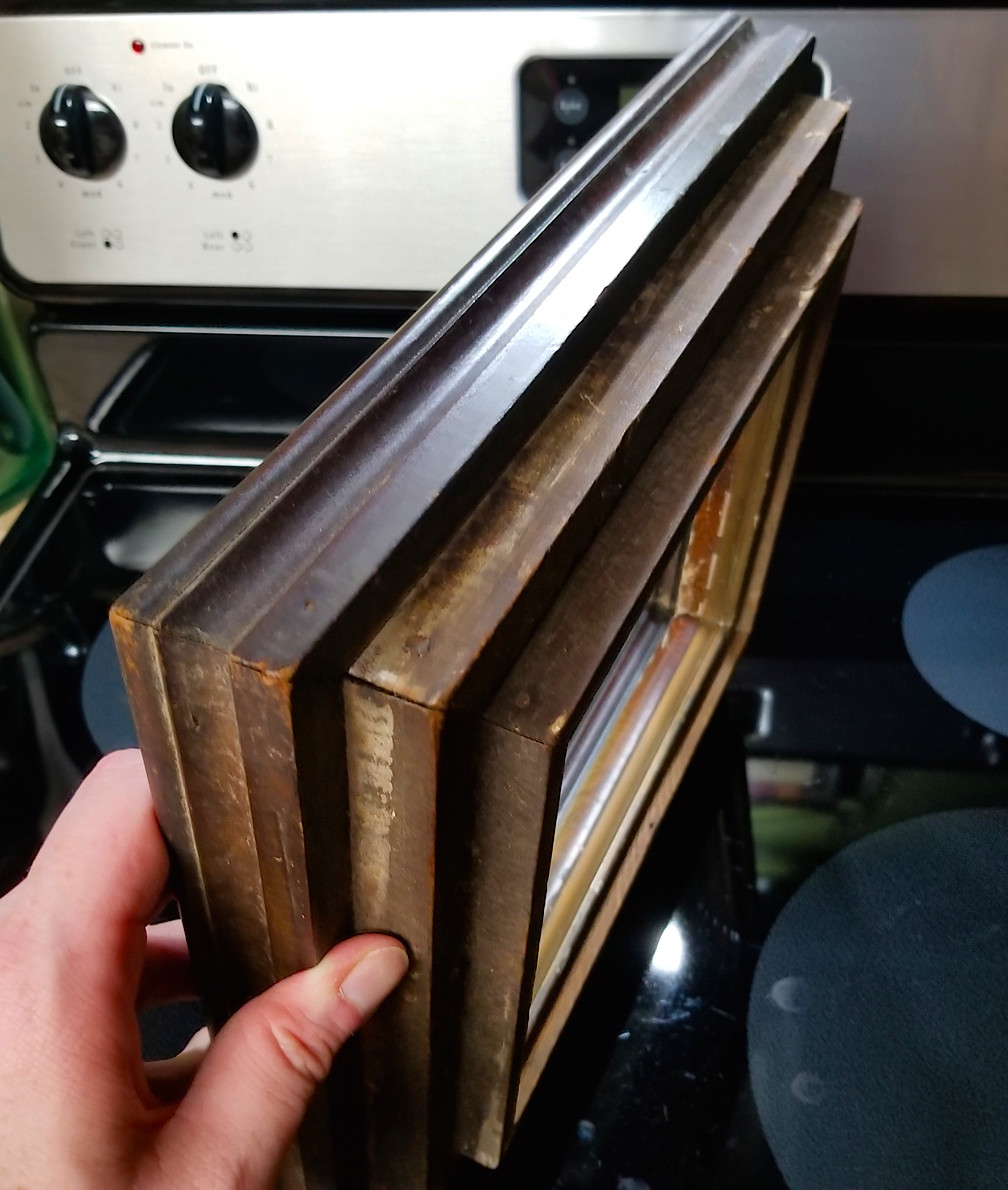 Vintage Antique Wooden Wood Picture Frame - Triple Thick - Art Deco - Victorian