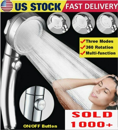 3 Mode High Pressure Showerhead Handheld Shower ...