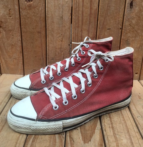 Vintage Rare Chuck Taylor All Star Converse Maroon Made In USA sz USA 10 UK 9 | eBay Vintage Rare Chuck Taylor All Star Converse Maroon Made In USA sz USA 10 UK 9 | eBay