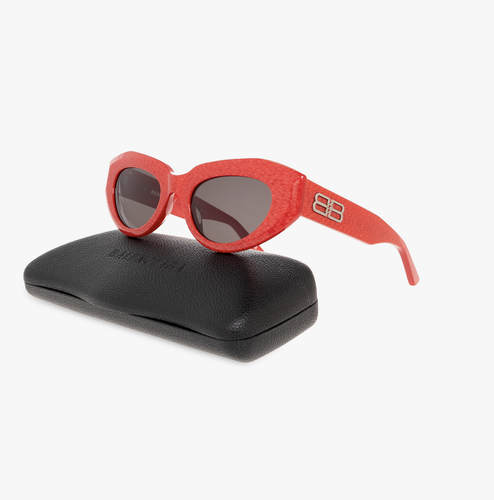 BALENCIAGA BALENCIAGA BB0236S-003 RED RED GREY SUNGLASSES