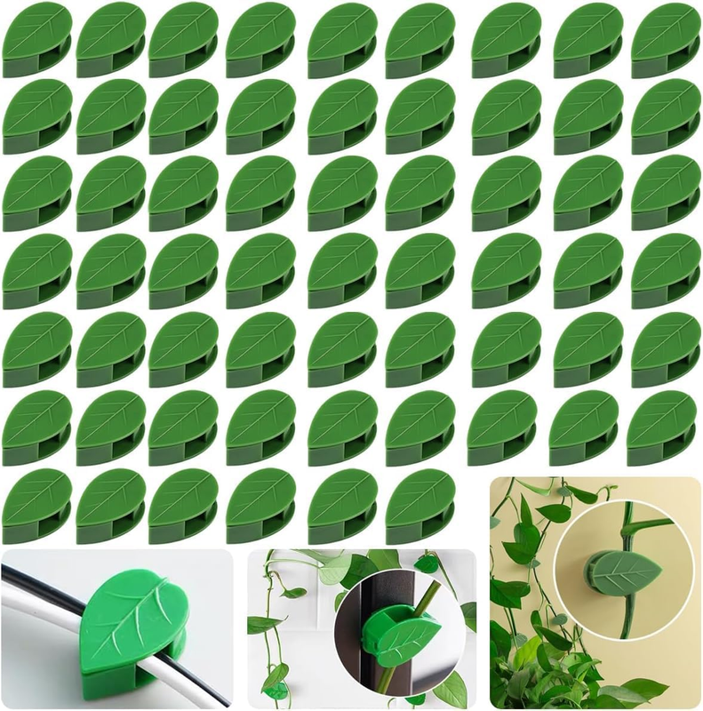 Pack of 40 Plant Clips Wall, Green Plant Holder Wall Clips, Plant Wall Bracket,