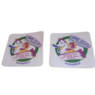 Nervous Nellie's Fort Myers Beach Florida Lot of 2 Bar Beer Coasters