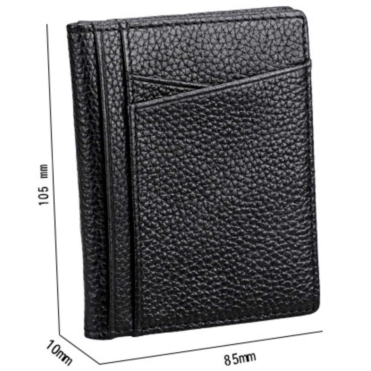 Mens Wallet Front Pocket Slim Wallet Genuine Leather ID Holder Card Case US FAST