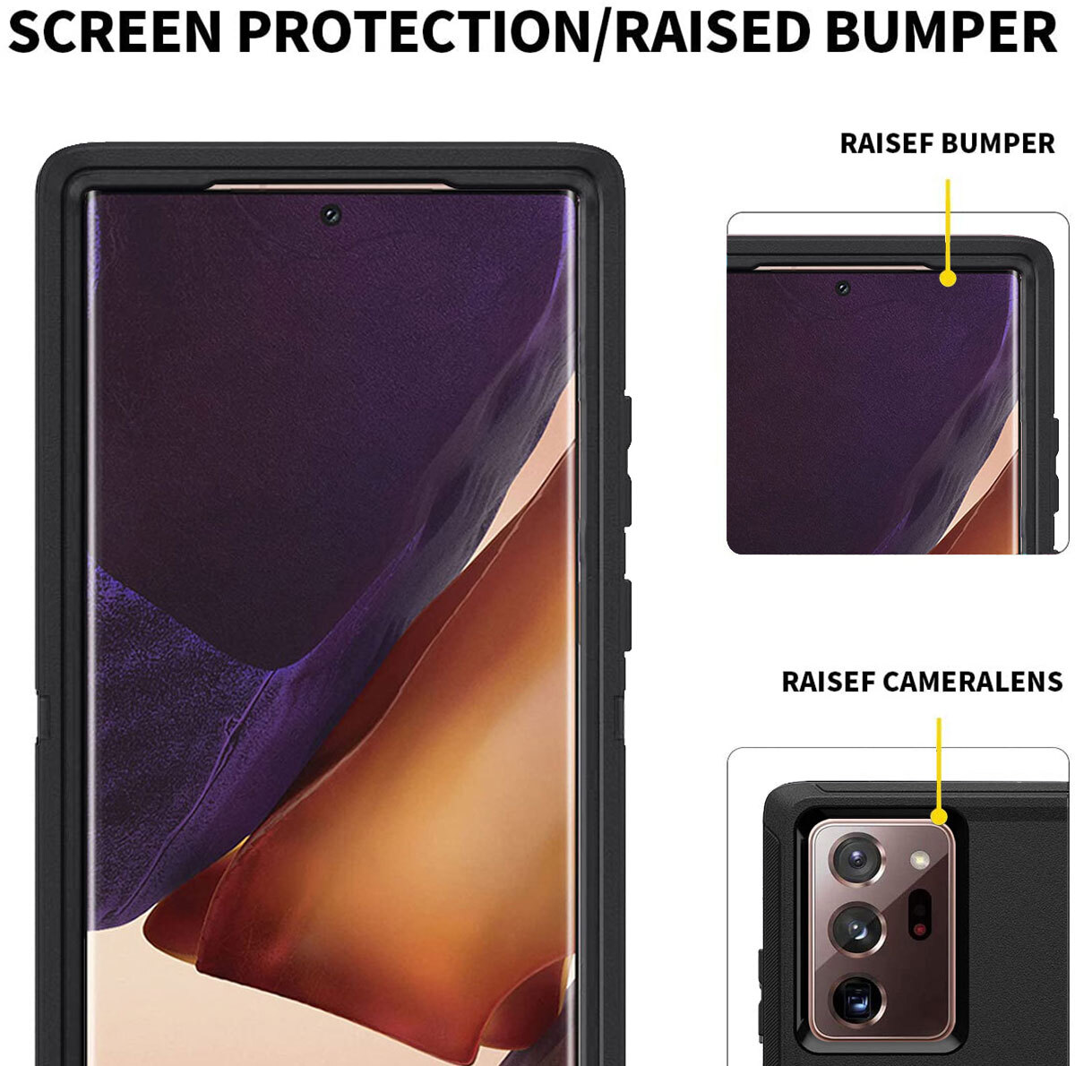 For Samsung Galaxy Note20 Ultra 5G S20 FE Shockproof Heavy Duty Phone Case Cover