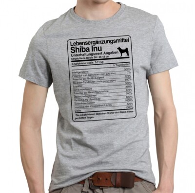 T-Shirt Unisex DOSIS SHIBA INU Lebensergänzungsmittel Männer Hund Hundemotiv