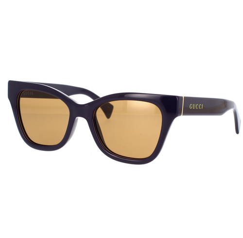 Pre-owned Gucci Gg1133s-002 Violet Violet Brown Sunglasses
