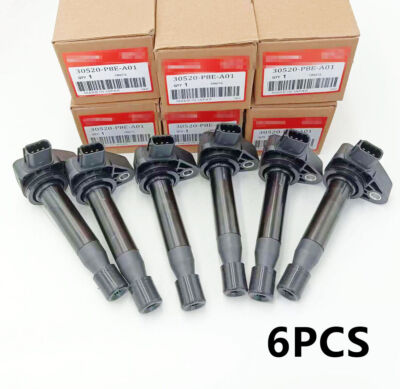 Pack 6 PCS Ignition Coils For 99-09 Honda Odyssey V6 3.0 3.2 3.5L 30520P8FA01