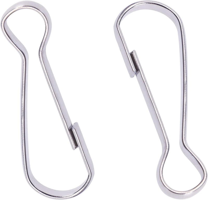 0.59Inches Mini Metal Spring Hooks, Tiny Stainless Steel Lanyards Snap Clip Hook