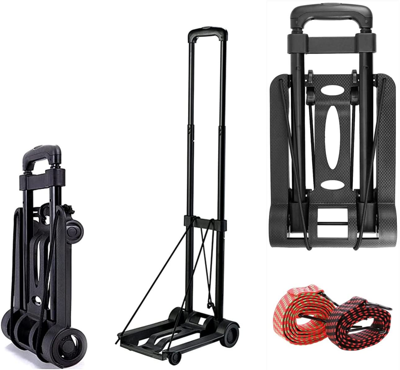 Cart With 2 Wheels Lightweight Plastic Luggage Trolley