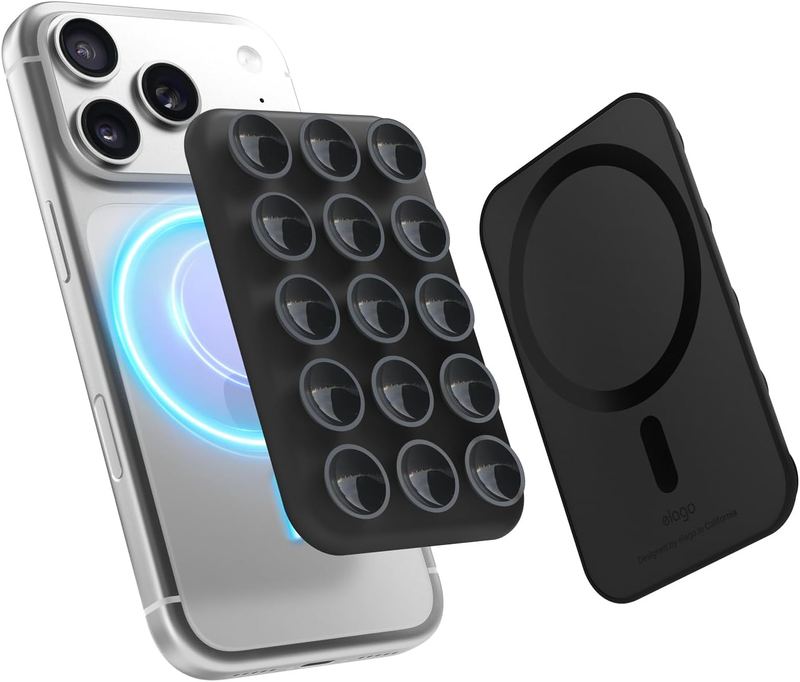 Magnetic Suction Cup Phone Mount Compatible with Magsafe Case, Removable Silicon