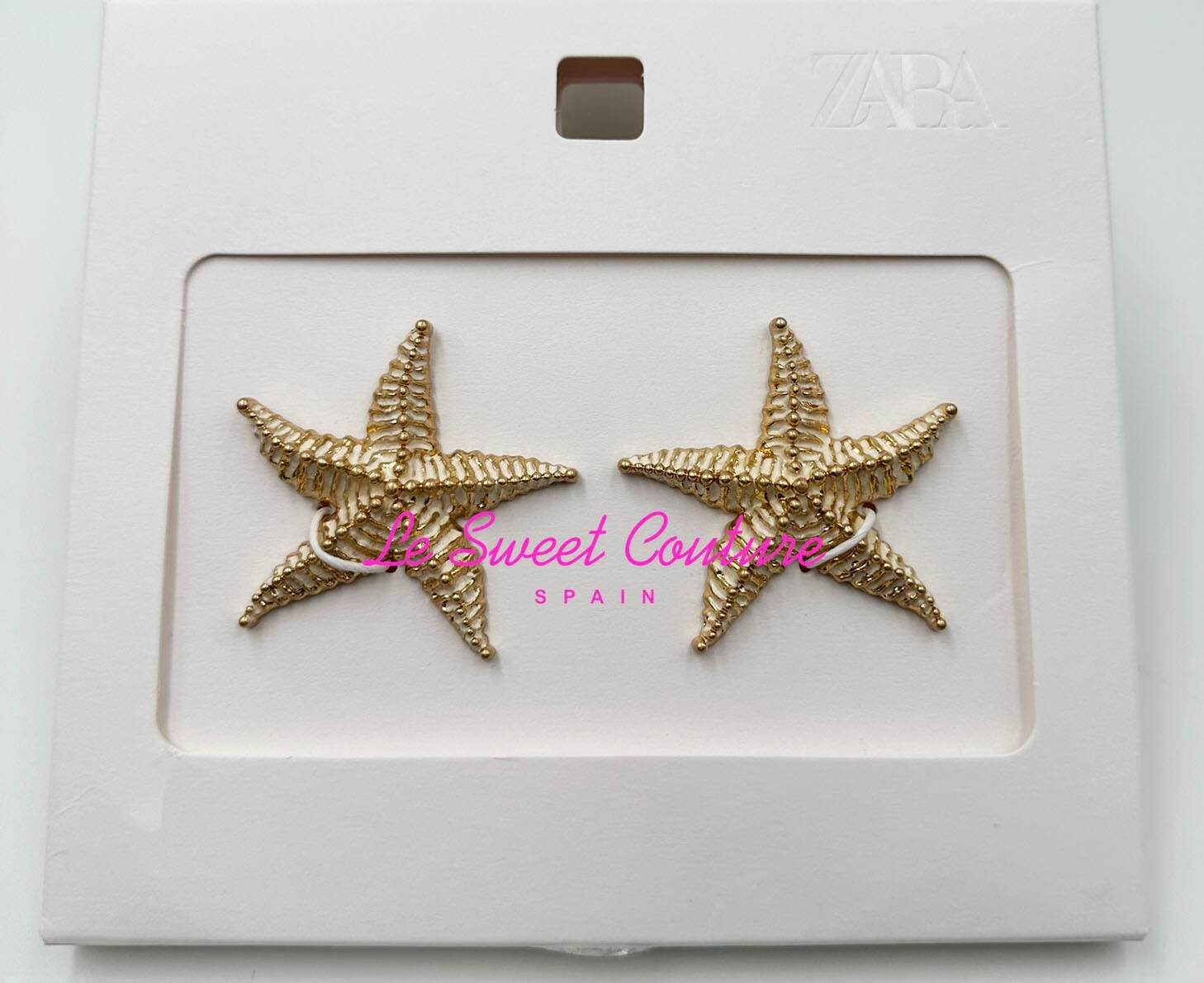 ZARA WOMAN NWT SS25 STARFISH EARRINGS GOLDEN 4548/043/303 | eBay