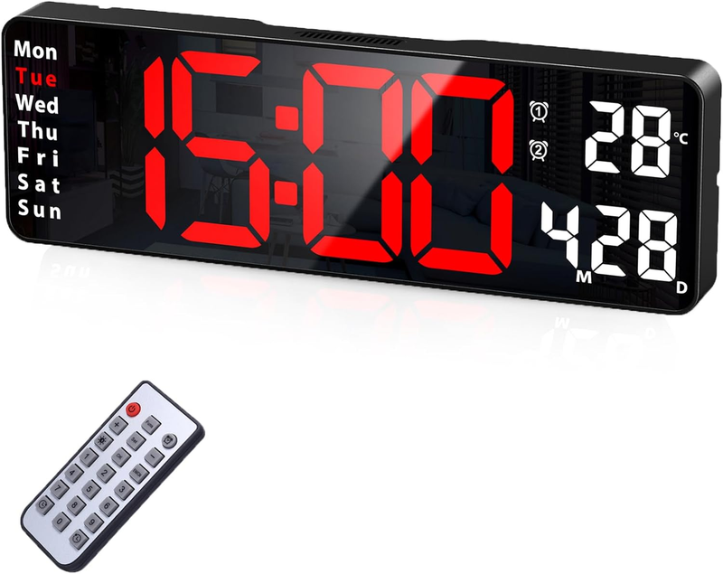 Digital Clock, 13" Large Display Digital Wall Clock for Livi