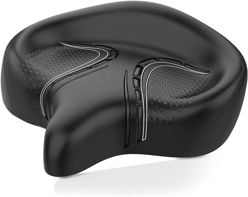 Oversized Bike Seat, Wide Bicycle Saddle Novel Backrest Design for Electric Bike