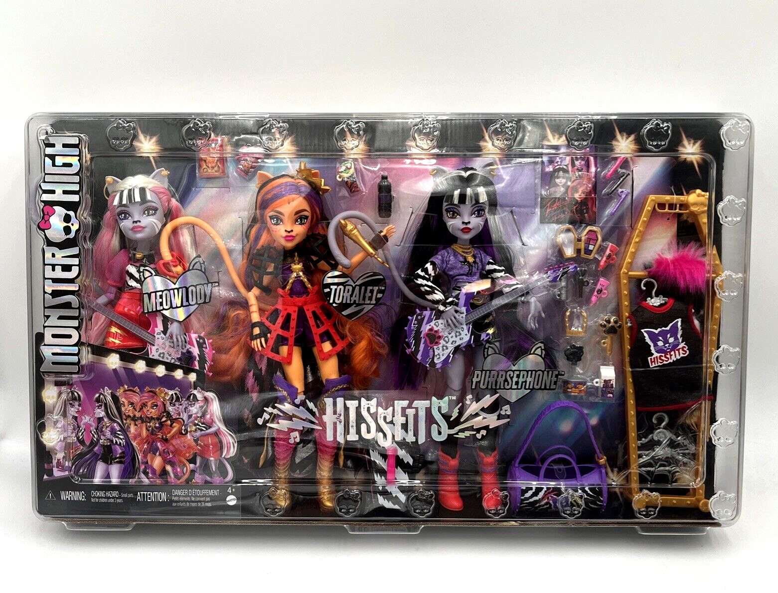 Monster High Hissfits Doll 3 Pack Toralei Meowlody
