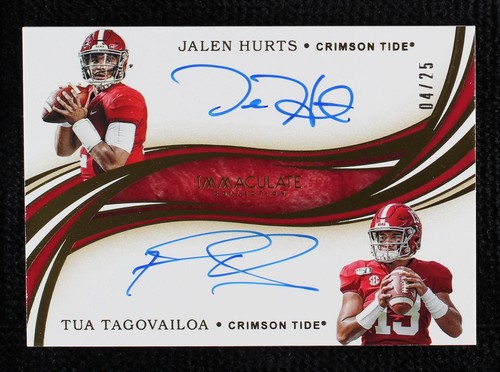 2020 Panini Immaculate Collection Collegiate Jalen Hurts Tua Tagovailoa #9