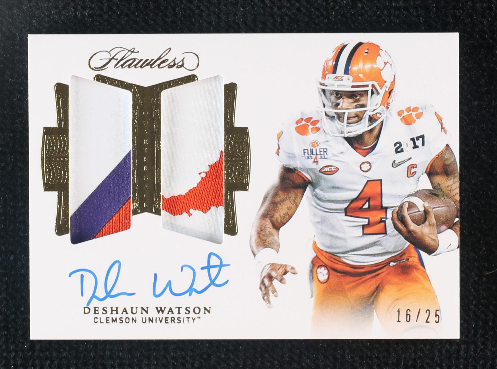 2018 Panini Flawless Collegiate Deshaun Watson #DPA-DW