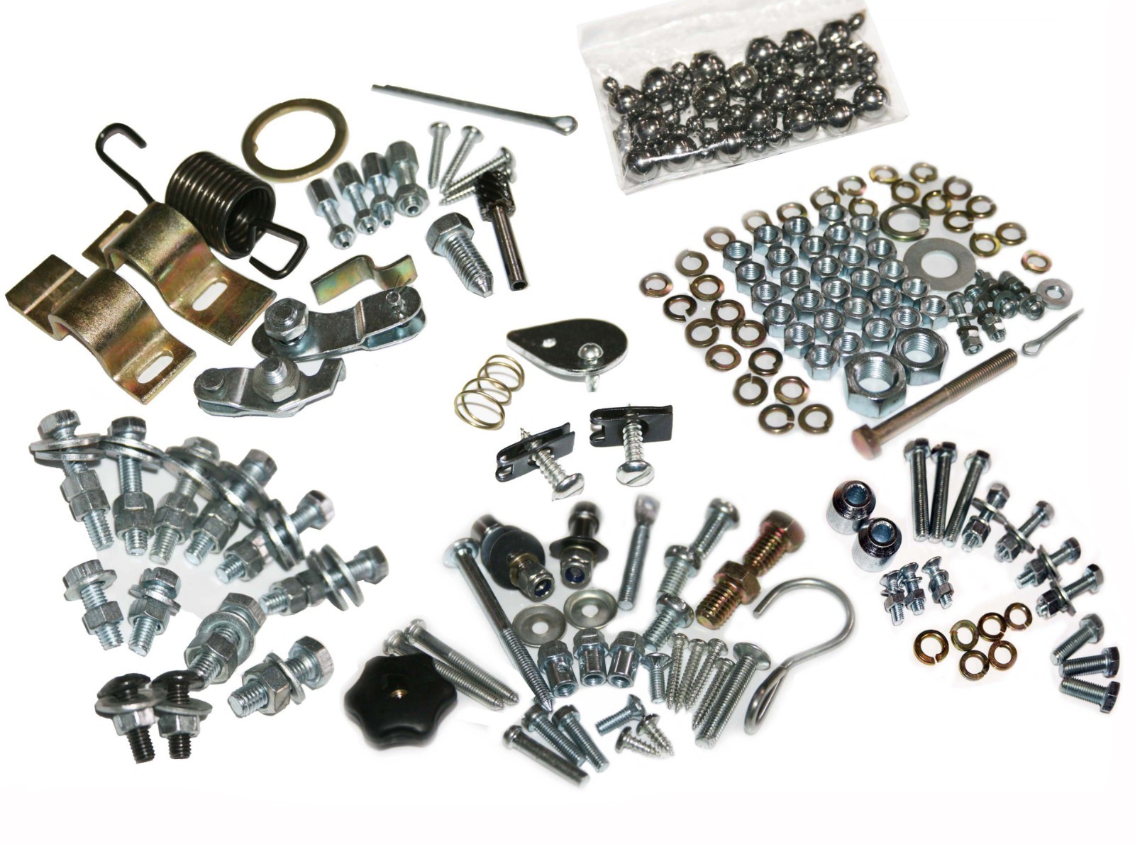 Complete Chassis Nut Bolt Washer Fixing Kit  Vespa VBA VBB Bajaj Chetak