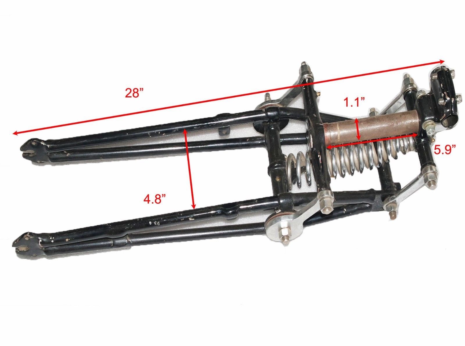 BSA 250cc C10 C11 B21 1938 Complete Springer Girder Fork Assey Black Chrome 