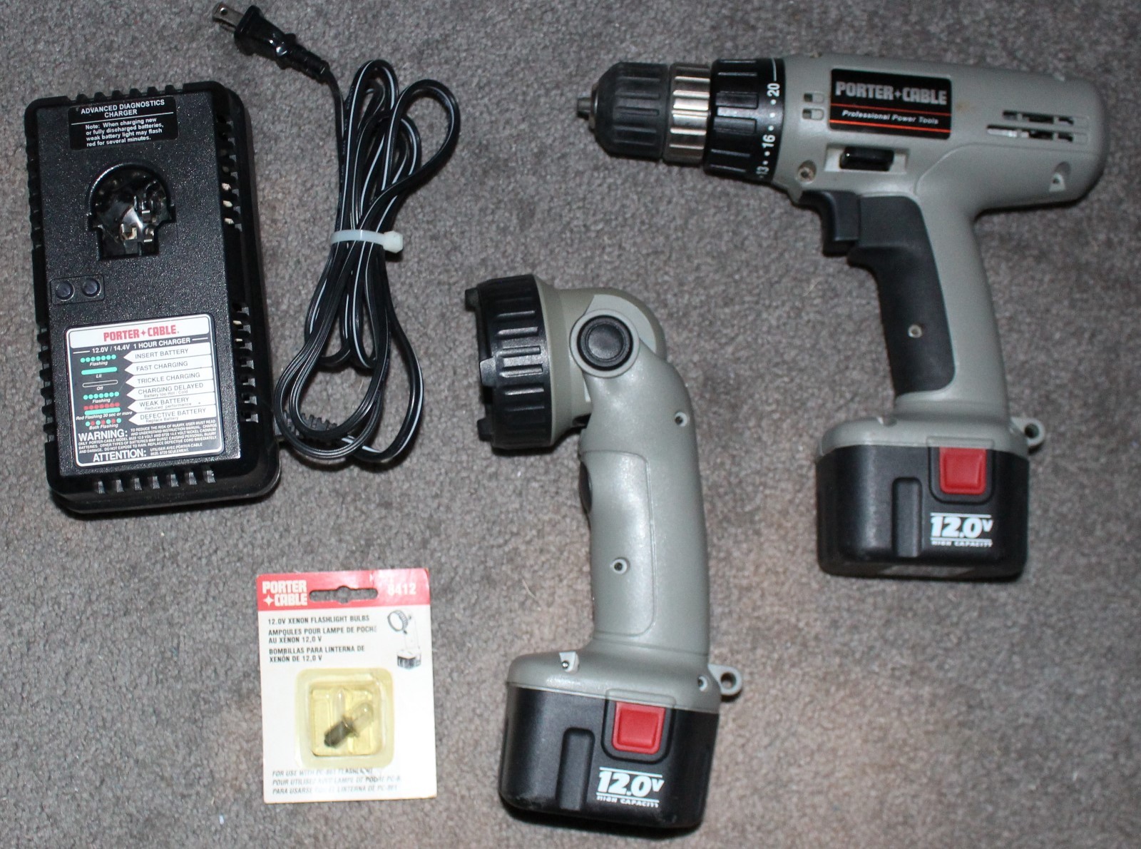 Porter Cable 12 Volt Drill & Worklight Kit