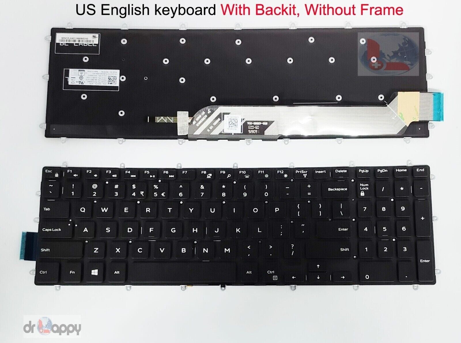US English Keyboard for Dell Inspiron 5570 P75F PK131Q04A01 US English Keyboard for Dell Inspiron 5570 P75F PK131Q04A01