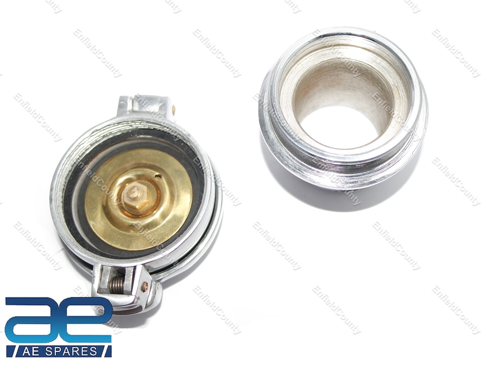 2" Monza Alloy Flip Up Fuel Tank Cap & Alloy Neck For Norton BSA Triumph 