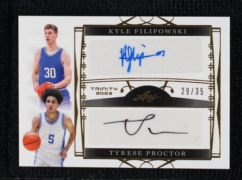 2022-23 Leaf Trinity - Kyle Filipowski/Tyrese Proctor #DA-20