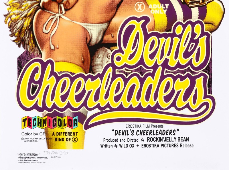 ROCKIN JELLY BEAN - DEVIL'S CHEERLEADERS - SILKSCREEN POSTER | eBay