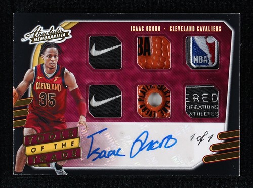 ISAAC OKORO 20-21 ABSOLUTE TOOLS OF THE TRADE QUAD RELIC AUTO /199