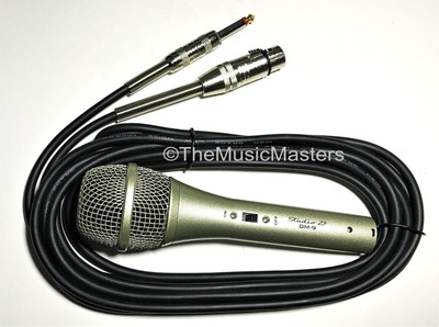 Professional Style Handheld Karaoke DJ Band PA Vocal MICROPHONE w/ Case & Cable