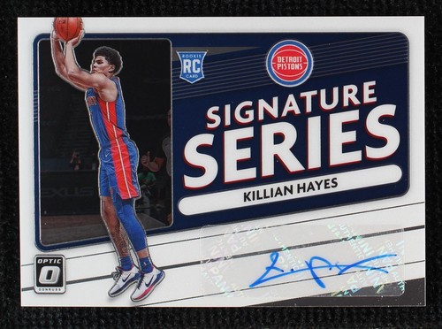 Killian Hayes Signed 2020-21 Donruss Optic RC IP Auto PSA
