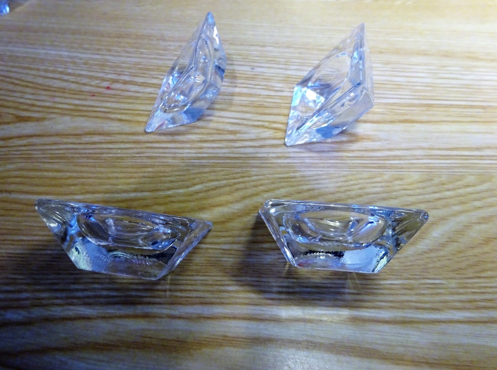 Lot of 4 vintage square salt cellars, 2