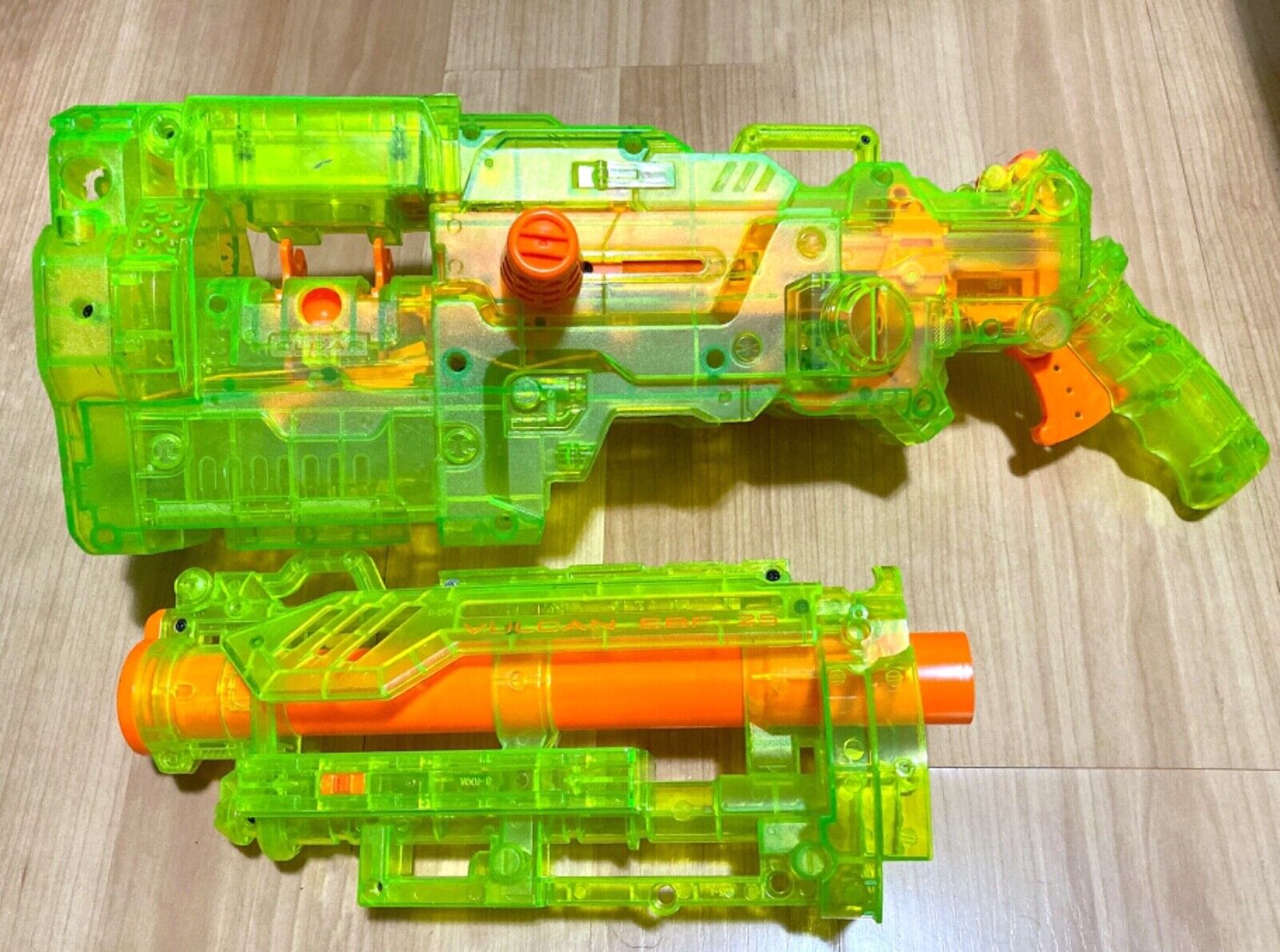 NERF N STRIKE VULCAN EBF-25 SONIC SERIES TRANSLUCENT Green NERF N STRIKE VULCAN EBF-25 SONIC SERIES TRANSLUCENT Green