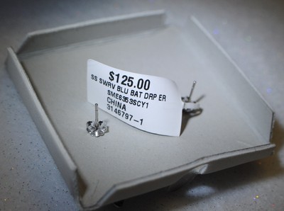 BLUE SWAROVSKI 925 Solid Sterling Silver Earrings NWT Retail $125