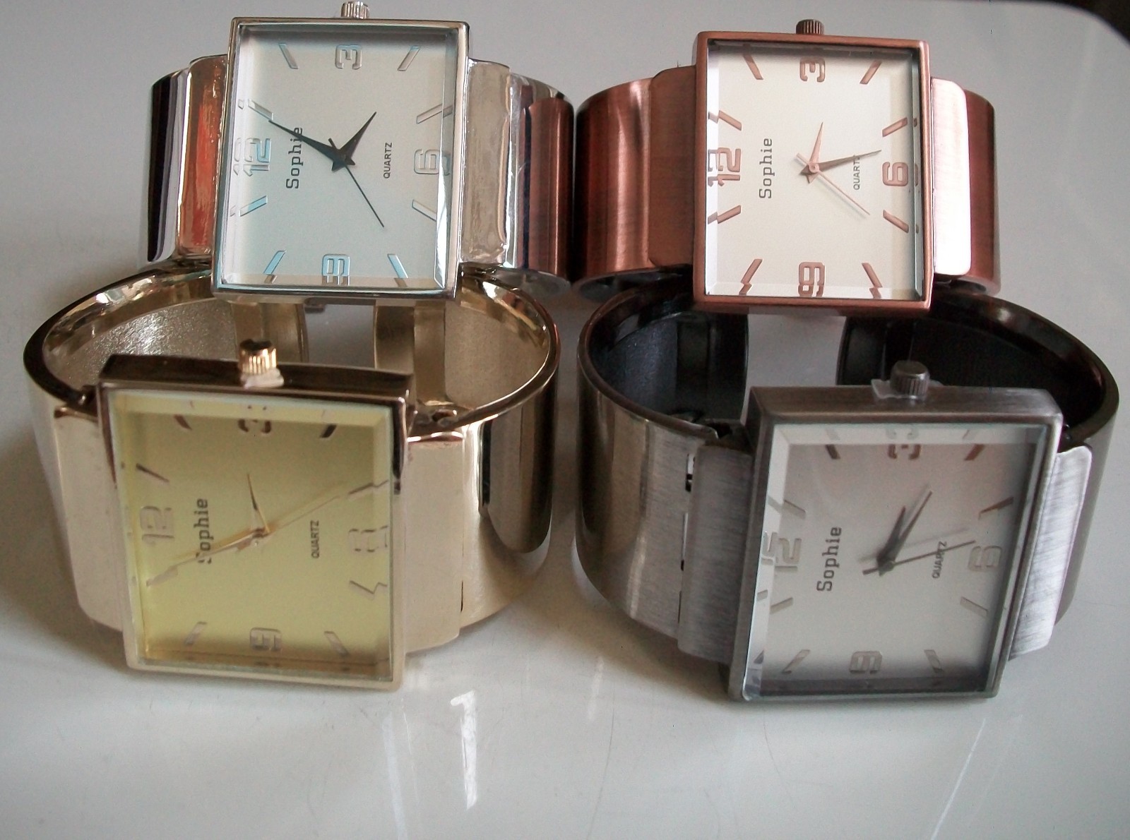 ROSE GOLD, GOLD, SILVER & PUTER FINISH FASHION BANGLE