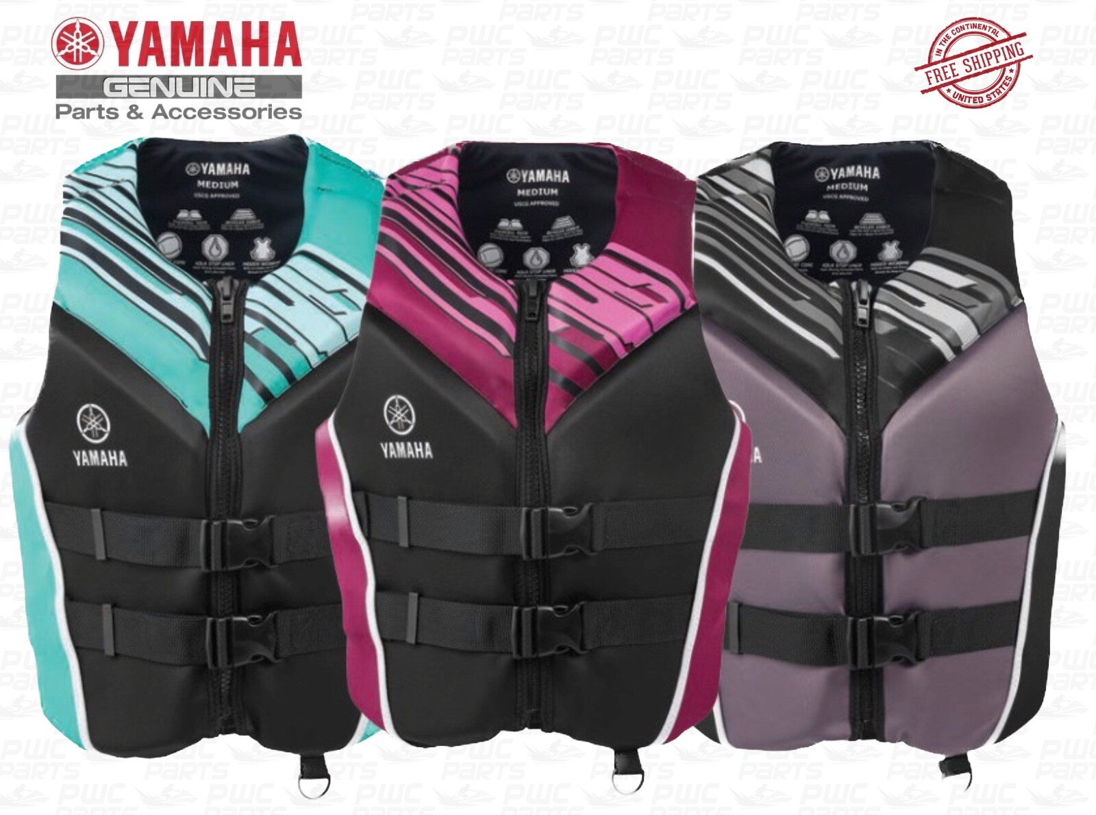 YAMAHA Women's Neoprene 2-Buckle Life Vest Jacket PFD USCG