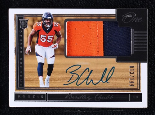 2018 Panini One Bradley Chubb Auto Autograph Rookie RC Jersey